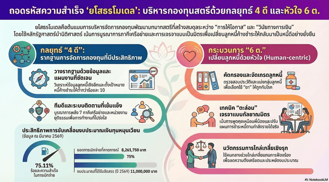 ถอยรหัสความสำเร็จ "ยโสะรโมเดล"บริหารลงทุนสตรีด้วยกลยุทธ์ 4 ดี และหัวใจ 6 ต.